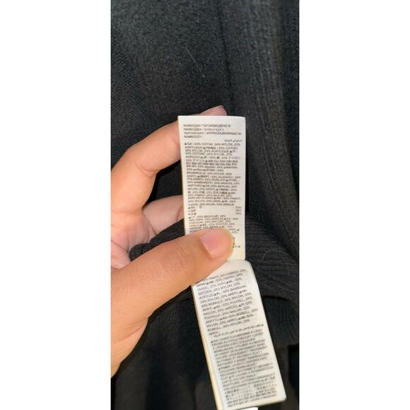 NWT GAP Women's Open-Front Cash Like Dust True Black Cardigan size Large - Picture 6 of 8